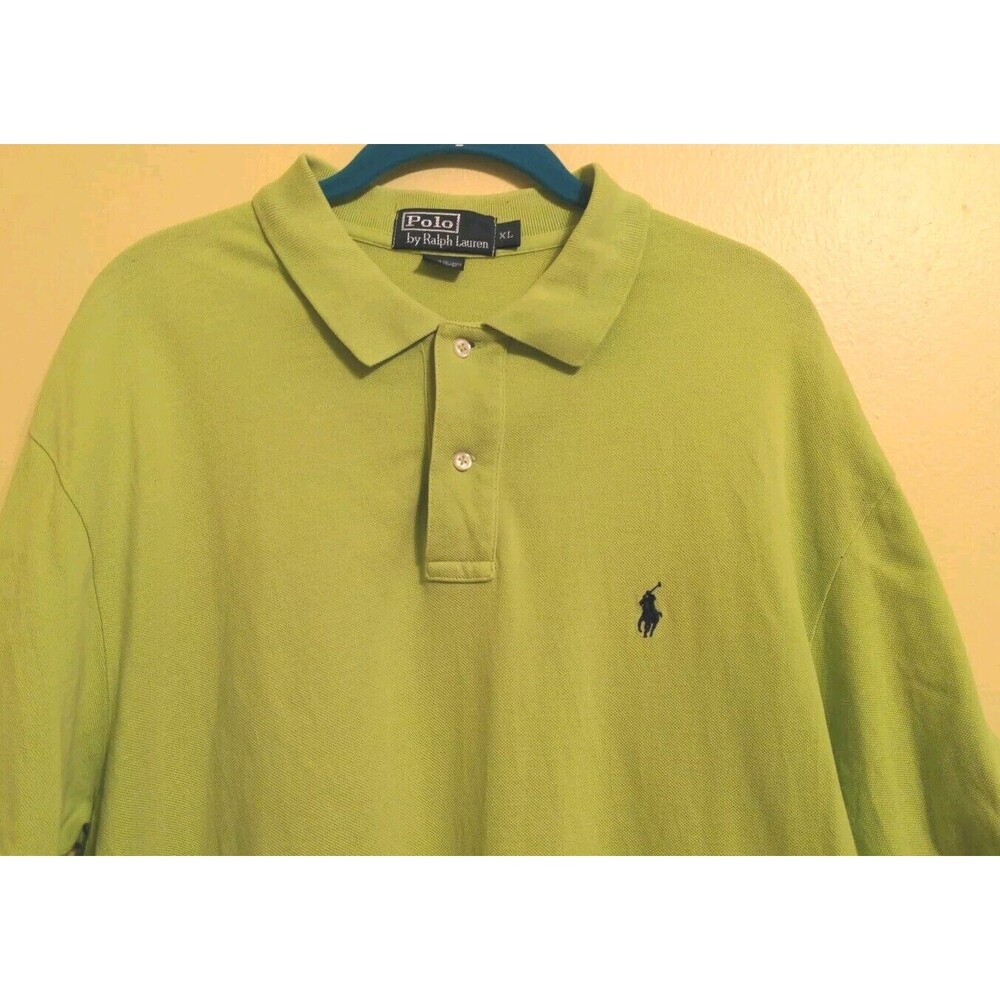 Polo Ralph Lauren  Men's Size XL Lime Green S/S Golf Polo Shirt 100% Cotton - Picture 4 of 8